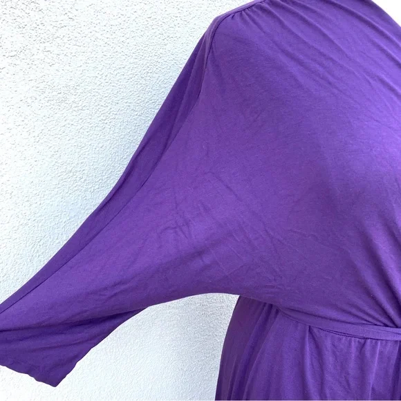 KIYONNA velvet wrap dress maxi stretch floor length tall plus size gown 1X long - Picture 5 of 13